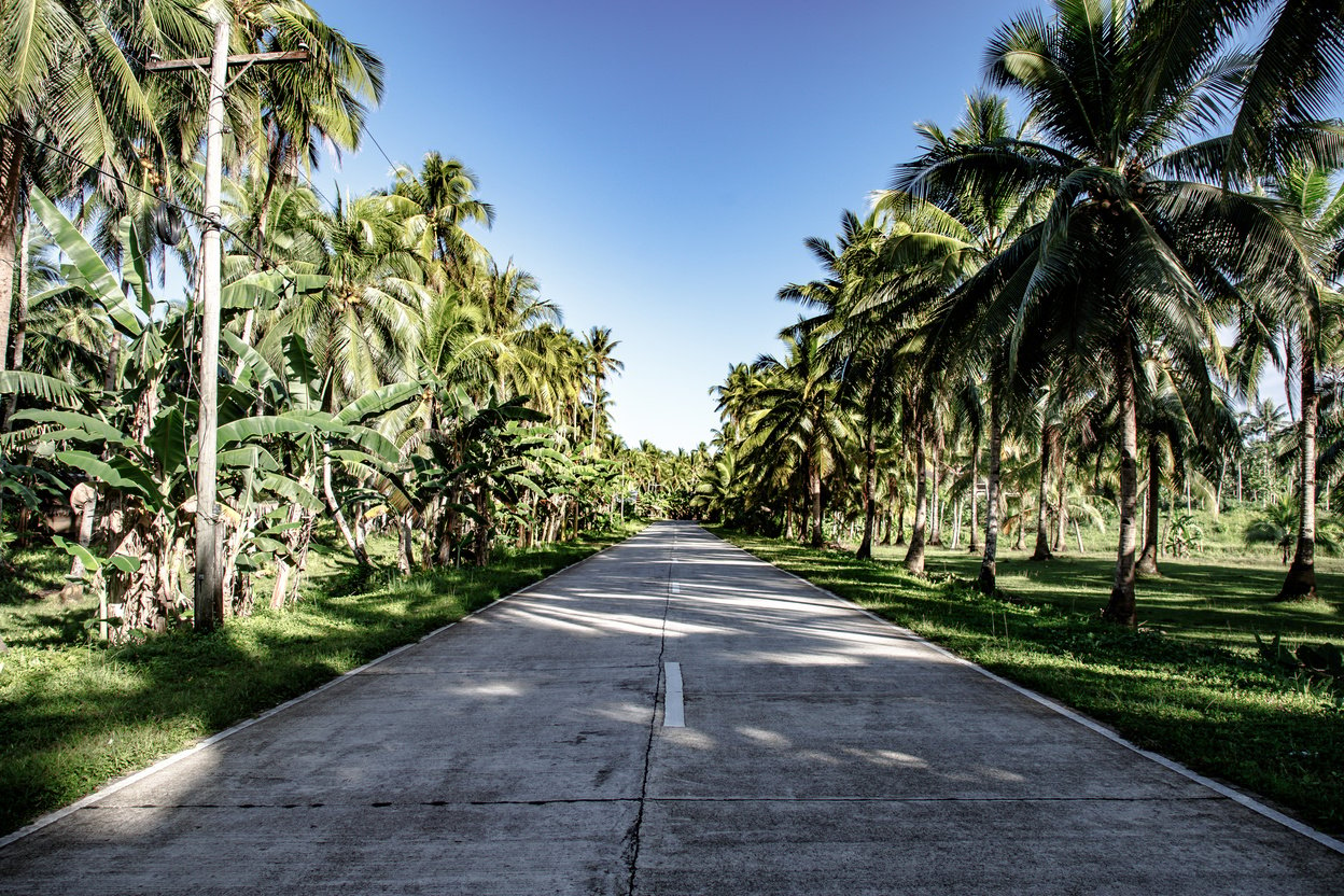 Tropical road of Siargao