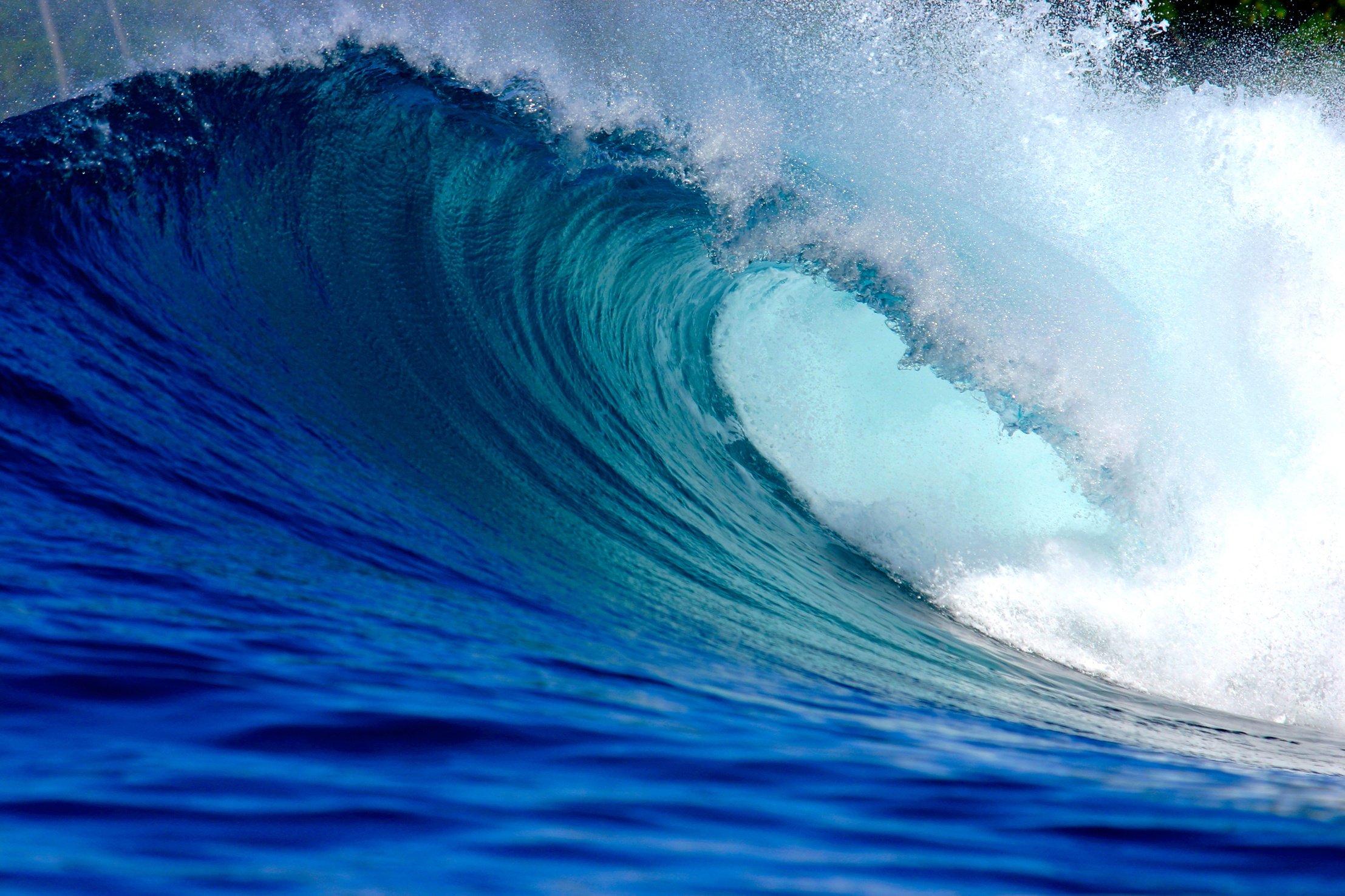 Blue ocean surfing wave Sumatra